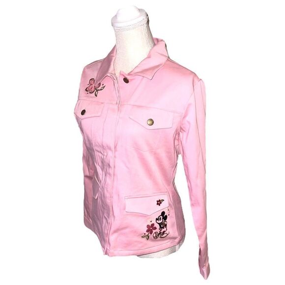 Vintage Disney Shopping Pink Mickey Mouse Embroidered Jacket - Picture 3 of 15